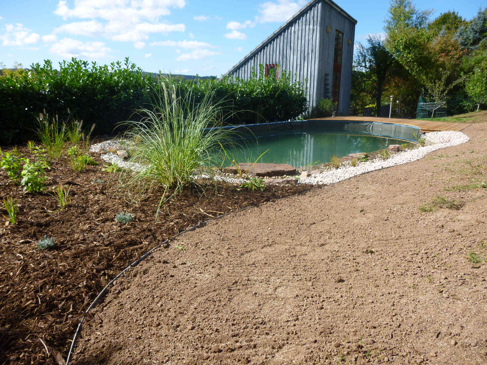 Gartengestaltung Mit Schwimmteich Nachher